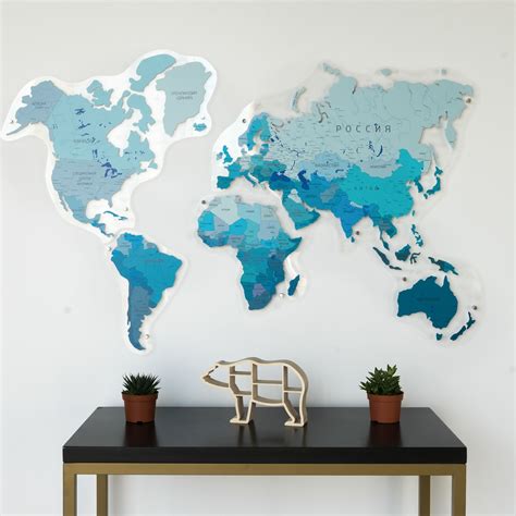 world map wall decor